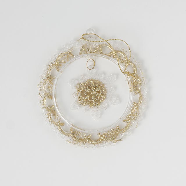 X'mas ミニリース（センタースノーフレーク）金