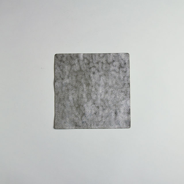 錫　スズガミ正角皿　18×18　Shouryu