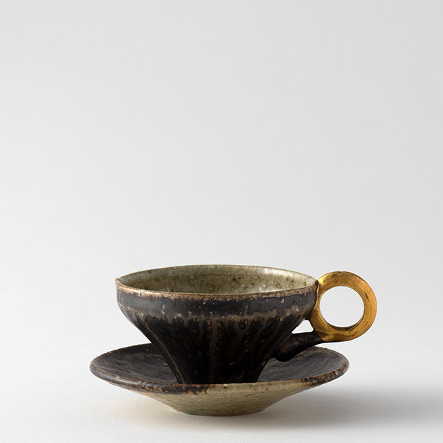 山田浩之 黒釉金彩C/S