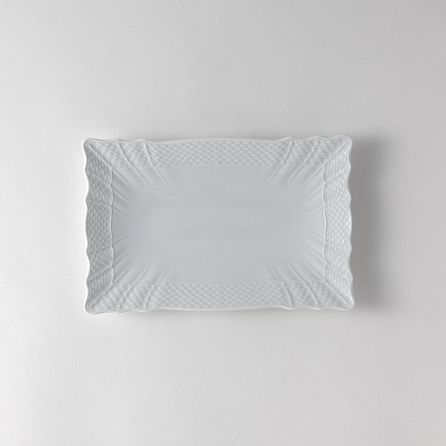 リチャード・ジノリ ベッキオ白長方形皿24×15.5