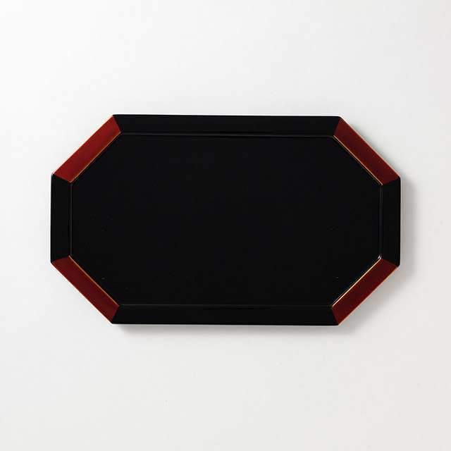 漆長手八角 白檀30×18