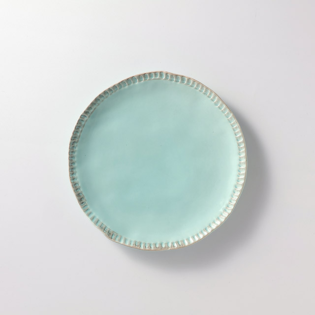 VIRGINIA CASA ブルー丸22cmプレート