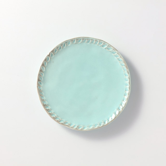 VIRGINIA CASA　ブルー丸15.5cmプレート