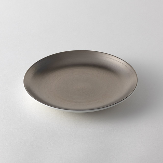 アリタポーセリンラボ　丸皿21.5cm　プラチナ