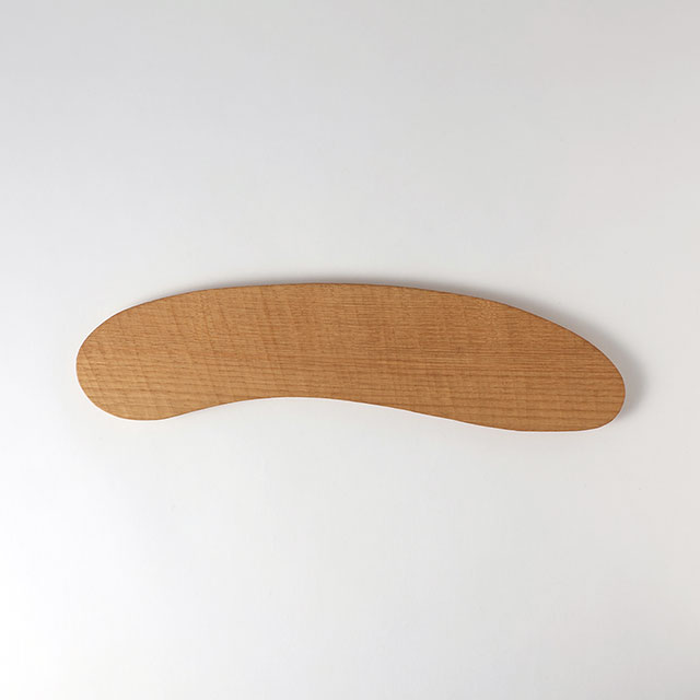 今池七重　変形クリの木皿自然色カーブ