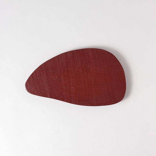 今池七重 クリの木朱変形皿①