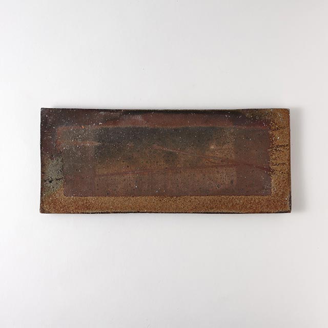 平岡仁 備前焼長方形皿