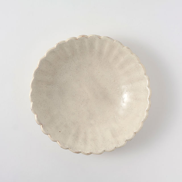 堂本正樹　白釉中鉢21cm