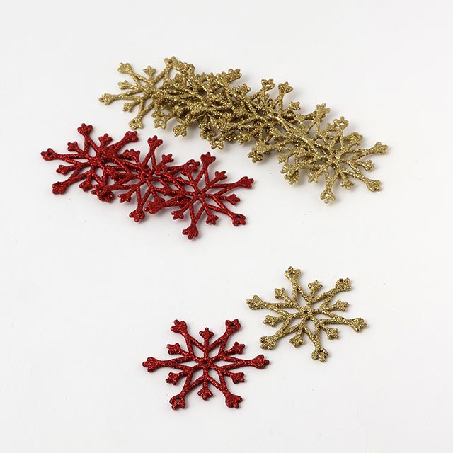 X'mas スノーフレーク金8赤4セット
