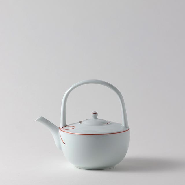 酒器　朱線結び紋