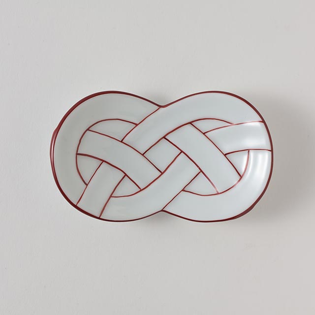 有田焼小皿 朱つむぎ