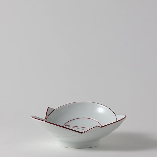 有田焼小鉢　朱つむぎ