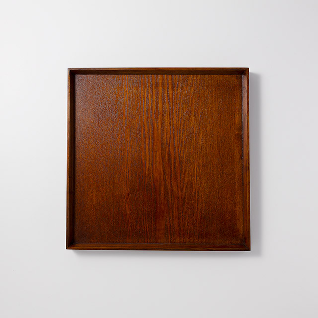 薄茶　スクエアトレー　33×33