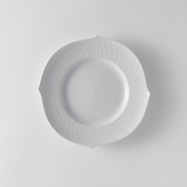 マイセン（波のたわむれ）白プレート19cm