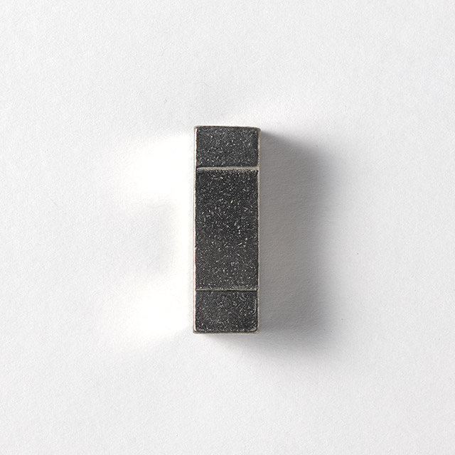 箸置　ピューター角窓