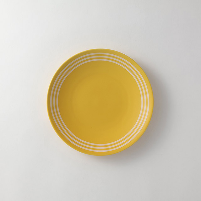 トリプル黄色丸皿25.5