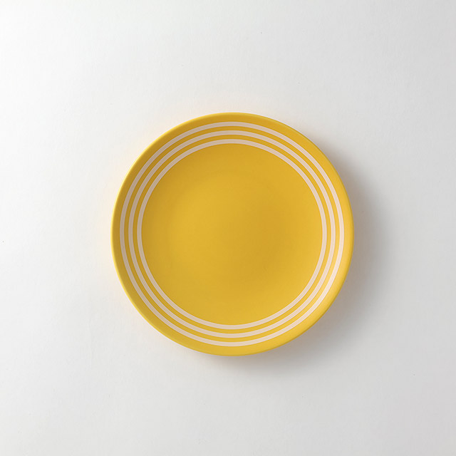 トリプル黄色丸皿21.5