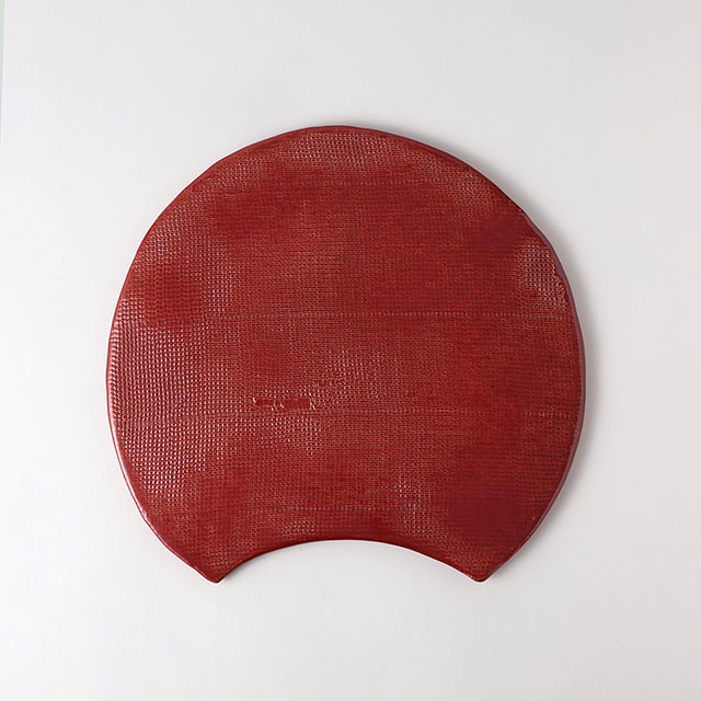 Bon 赤月型平プレート カヤ目(大)