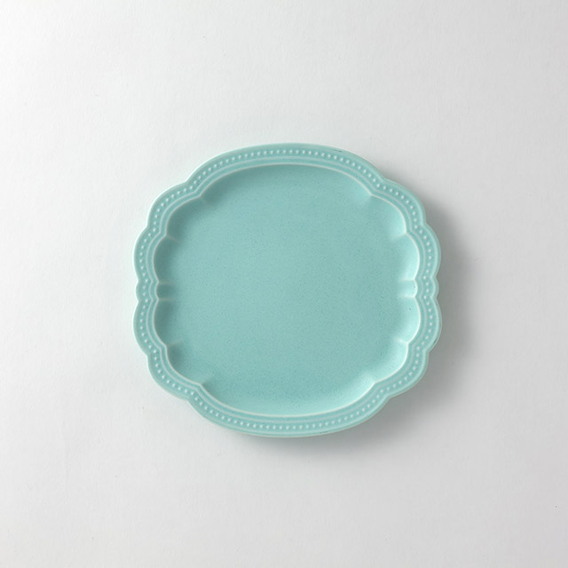 パステリーペパーミントGrプレート18.2×17.5