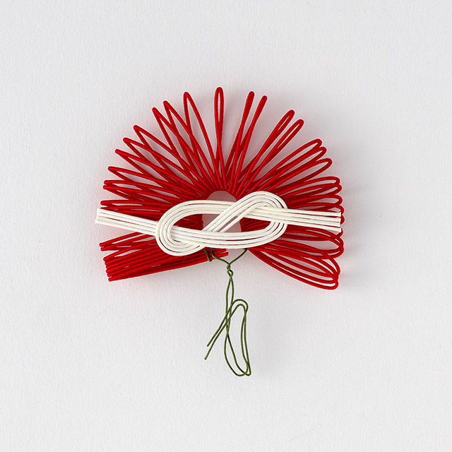 祝飾り 水引松 朱/白