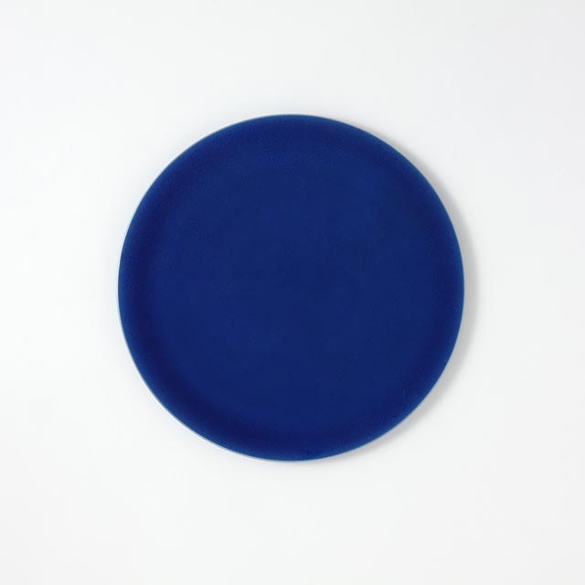 クラルテ 紺丸フラットプレート27cm