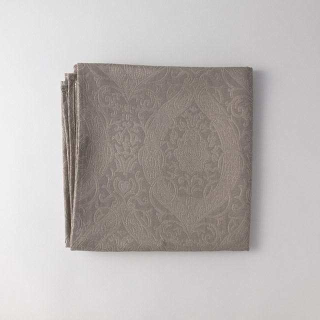 テーブルクロス　130×130グレー地模様