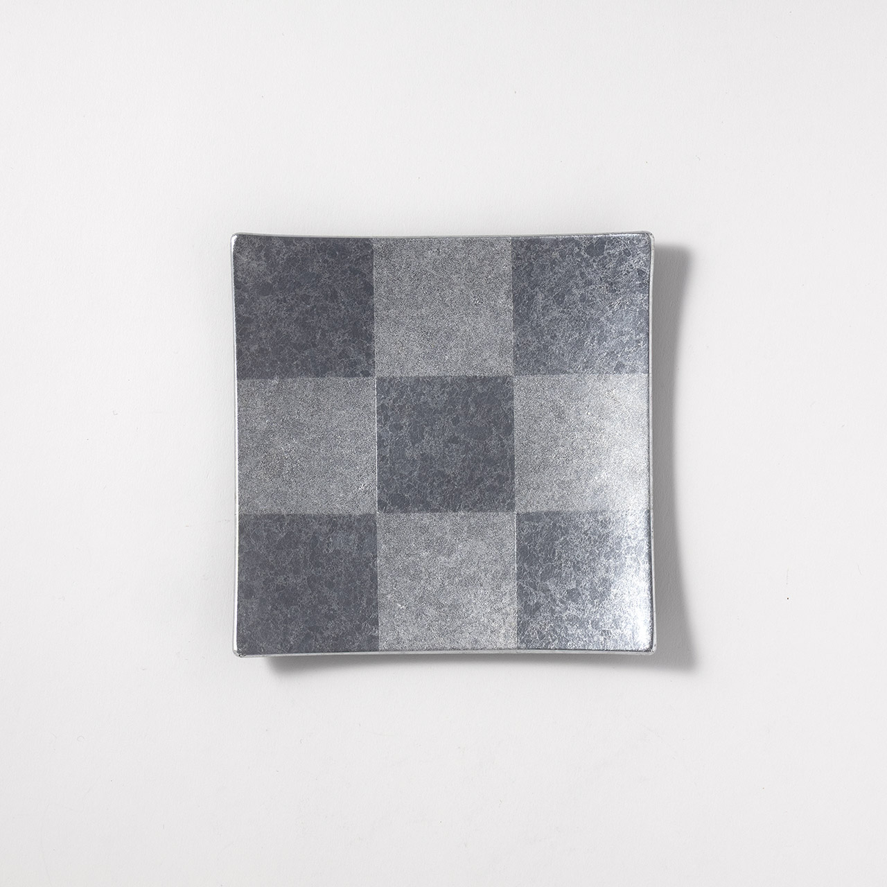 市松スクエアプレート銀 15×15