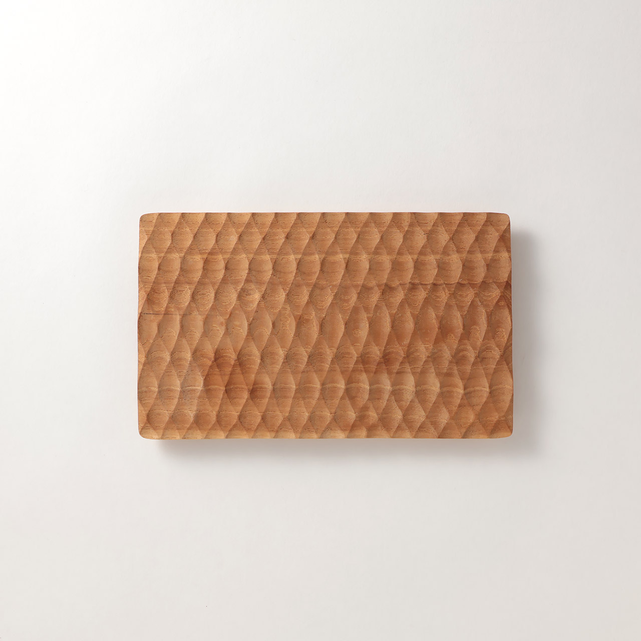 ウッドプレート　チーク（彫り仕上）24×14.5