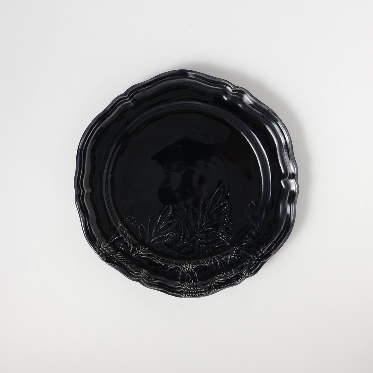 アラベスク ディナープレート濃紺