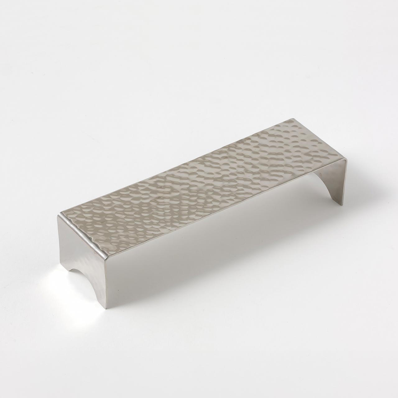 ステンレス 槌目高台盛皿