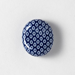 箸置　藍小紋　鹿子　④