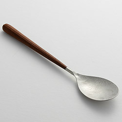 湯浅記央　ディナースプーン　ステンレス／マホガニー