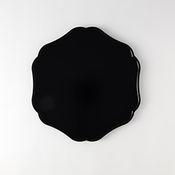 T&M　urushi輪花盆　黒