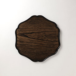 BON輪花盆　黒拭き漆