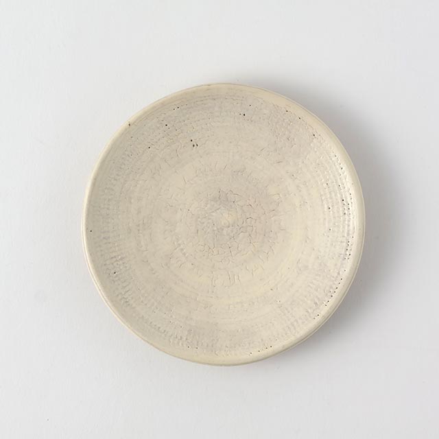 maruyama　粉引丸プレート12.5