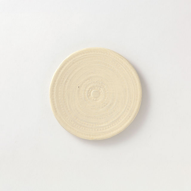 maruyama 粉引丸フラット皿13