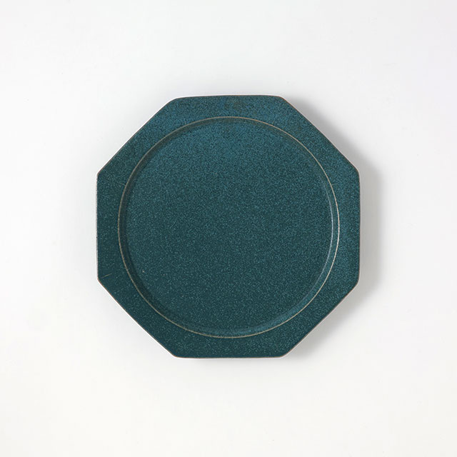 山下透　八角大皿（青）22