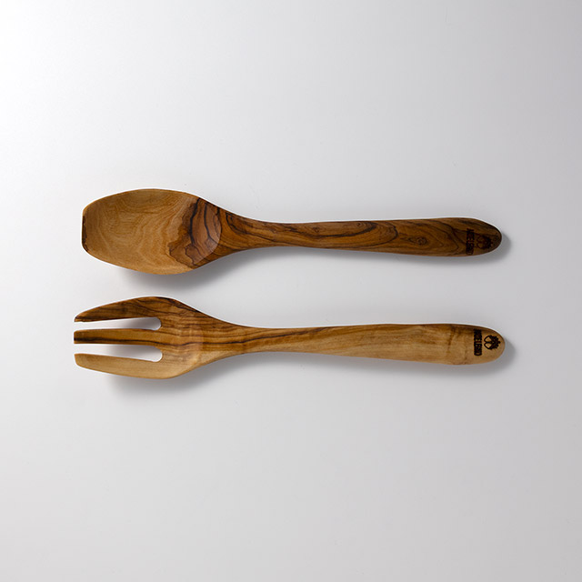 アルテレニョ サラダサーバーセット オリーブウッド