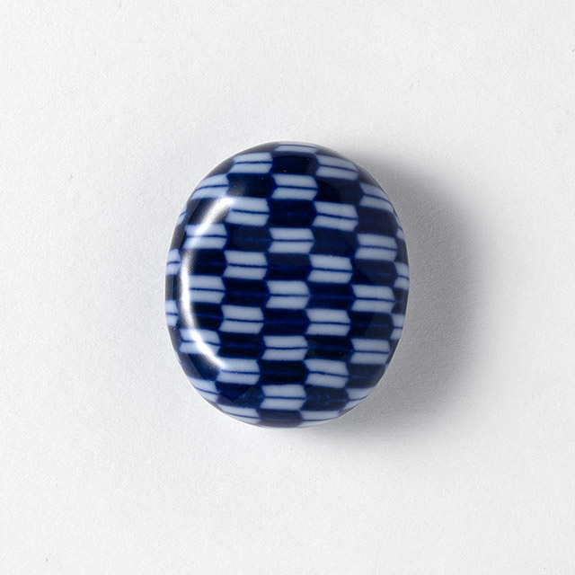 箸置 藍小紋 矢絣 ③