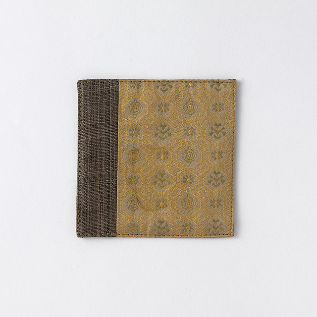 帯地コースター モスGr/金糸