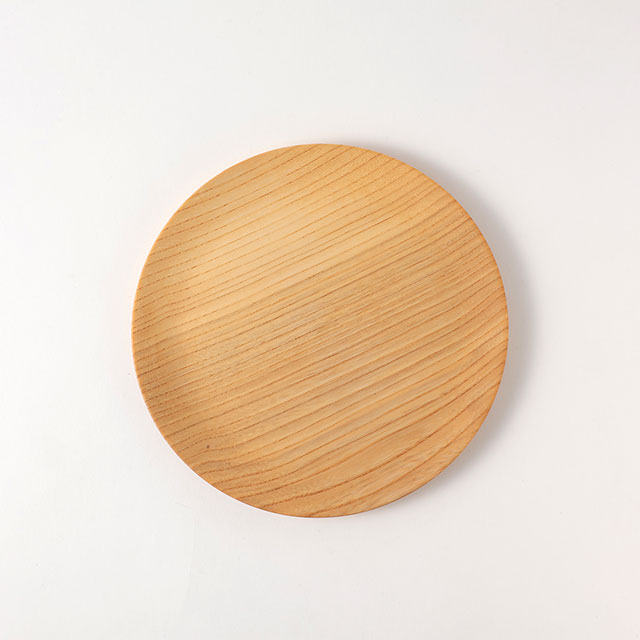wood白木丸平プレート　21cm