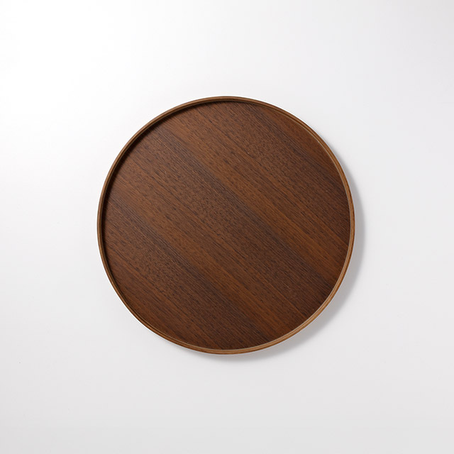 ウォールナット 丸トレー 30cm