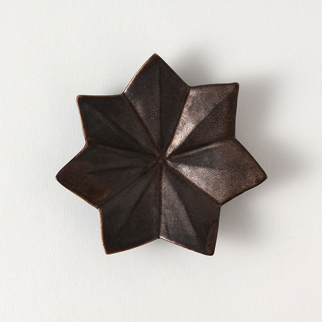 前田麻美 ブロンズ花七宝星豆皿
