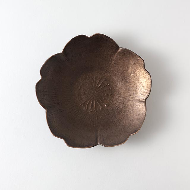 前田麻美 ブロンズ花七宝プレート(M)