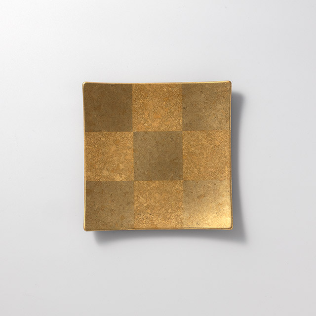 市松スクエアプレート金 15×15