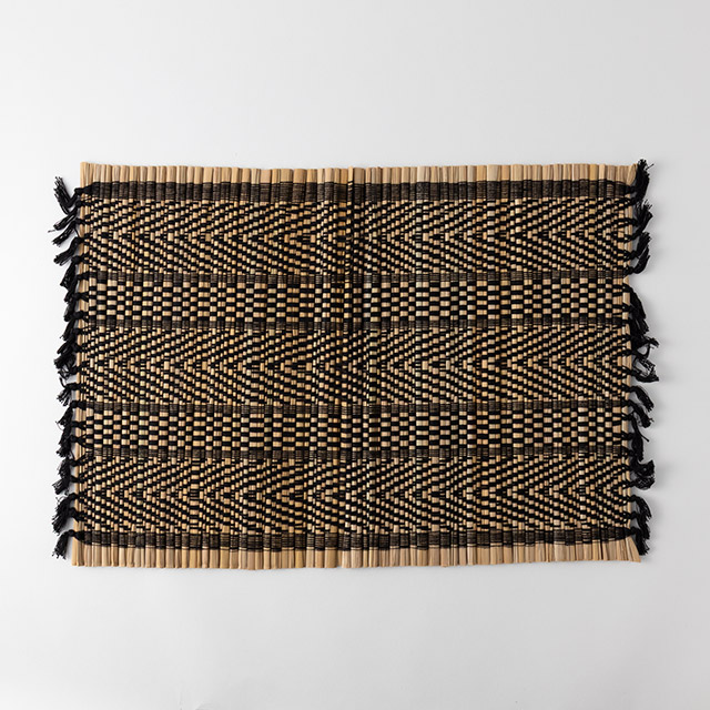 ランチョンマット　わら組黒