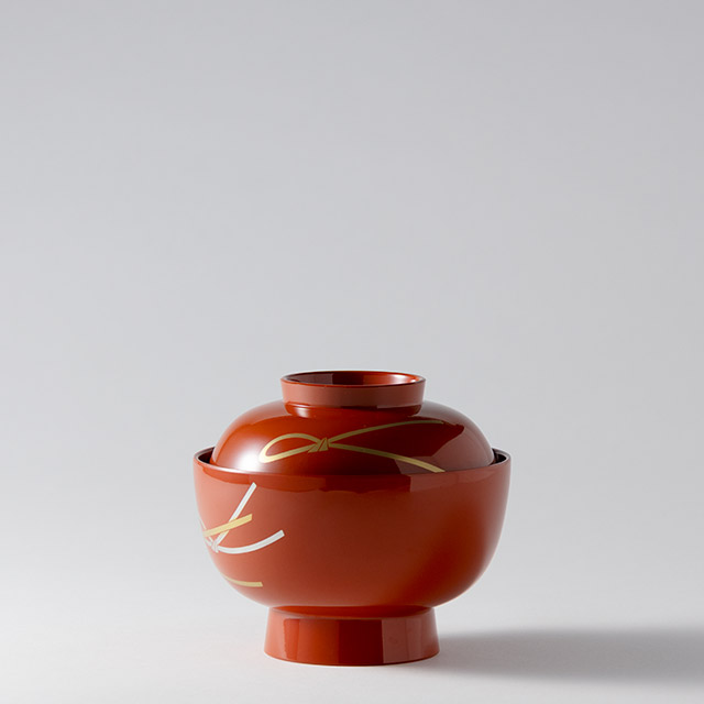 漆 金銀むすび 朱雑煮椀