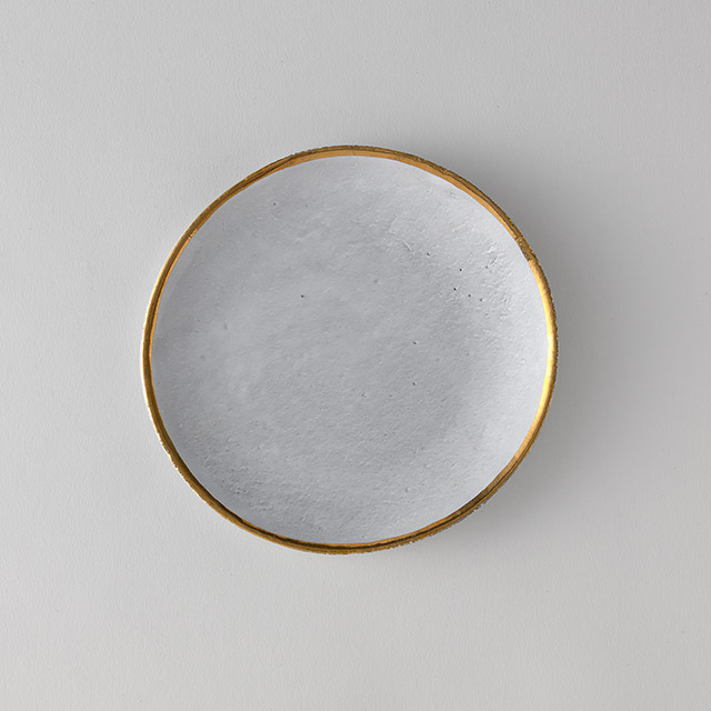 アスティエ　ソーサー・プラ金ライン　15.5cm皿