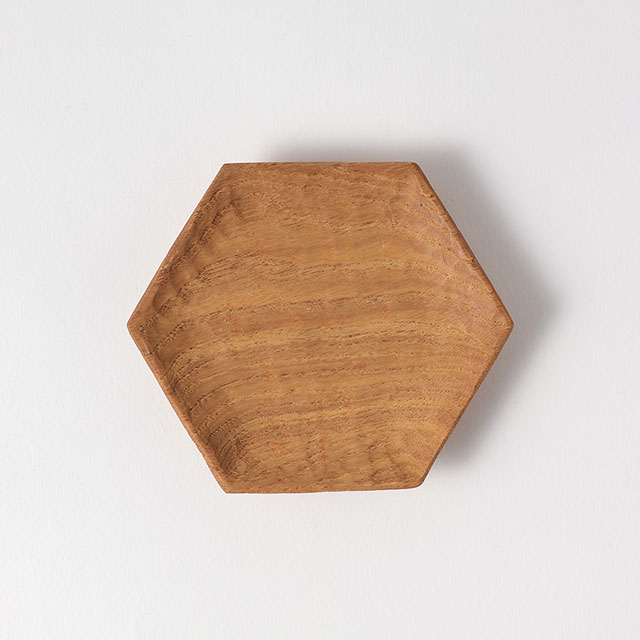 田中陽三　木製豆皿亀甲