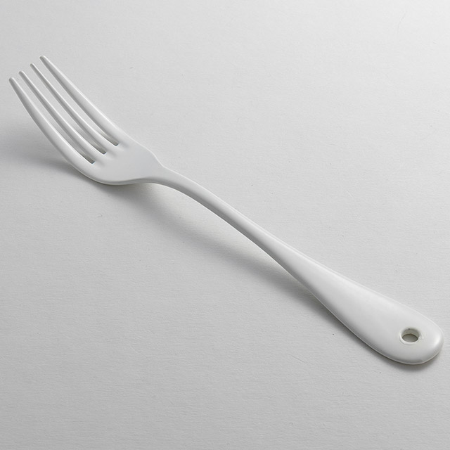 ディナーフォーク（白）ホーロー　BLANC